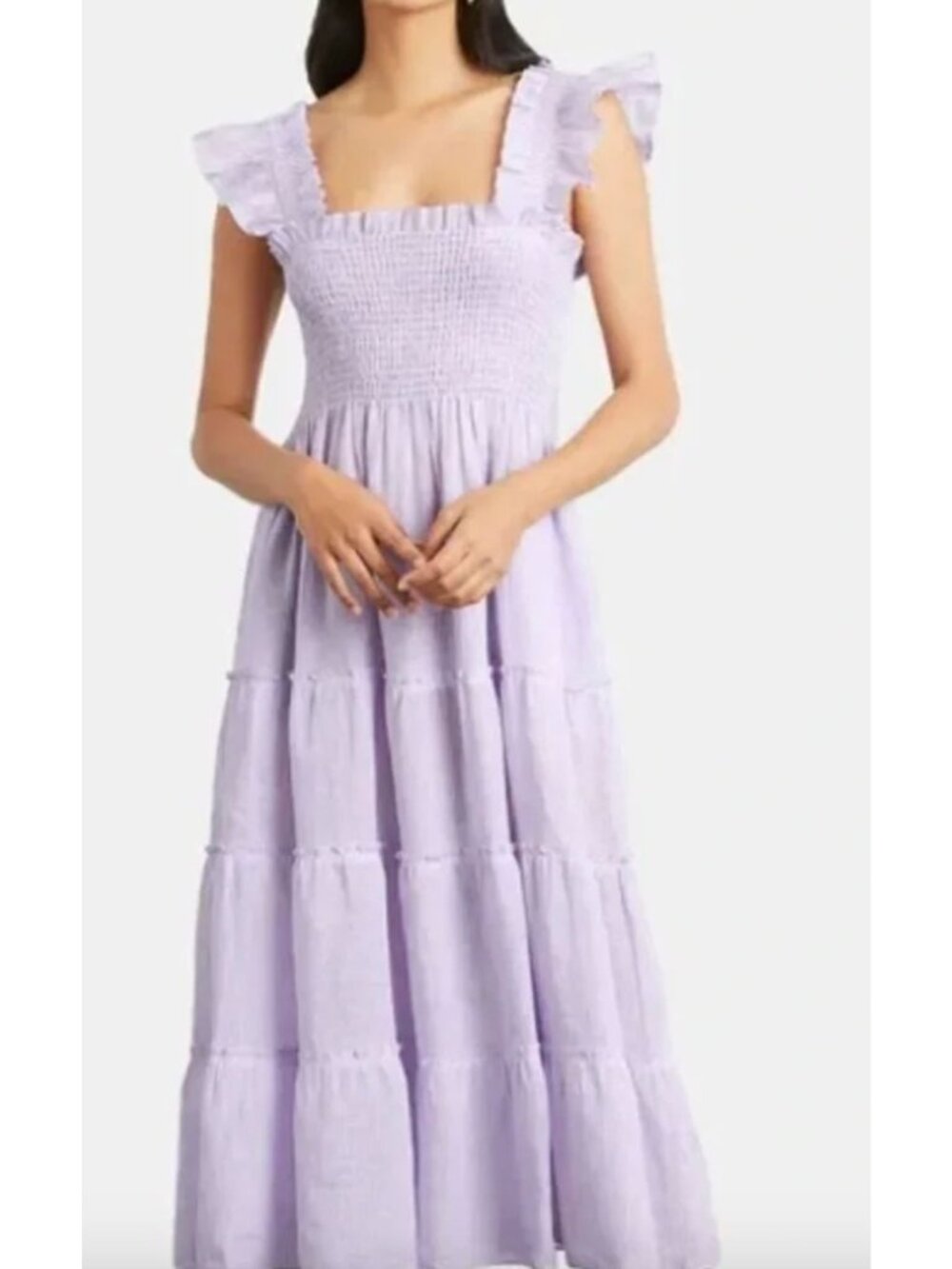 Hill House Lilac Linen Ellie Nap Dress Size Small